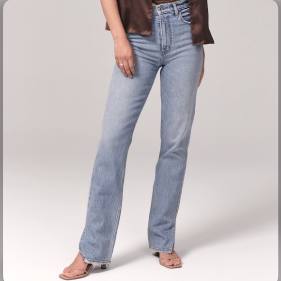 Abercrombie & Fitch Denim - Abercrombie & Fitch The 90’s Straight Ultra High Rise Curve Love Jean Size 10R